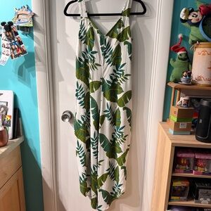 Ava Sky Green and White Leaf Pattern Jumper